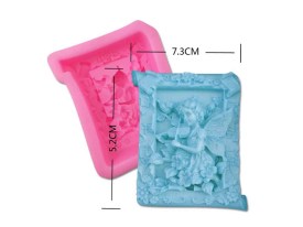 Molde silicona jabon rectangular hada sentada 